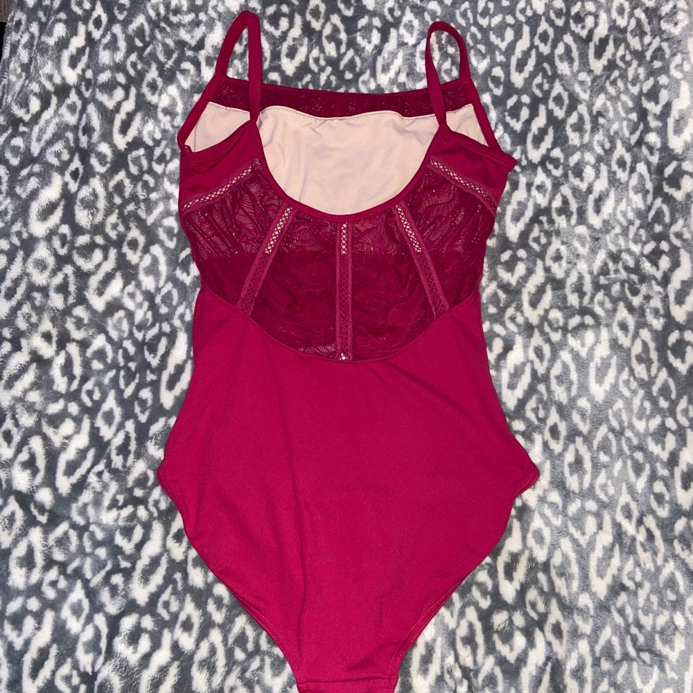 Pink Block dance leotard, adult medium
